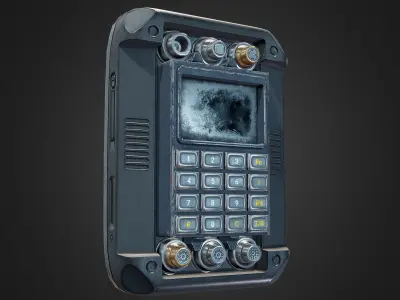 Military Scrambler Device Decryptor Cipher low-poly PBR Low-poly 3D model