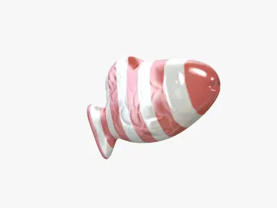 Swedish Fish Red Stripe 3D 3D model