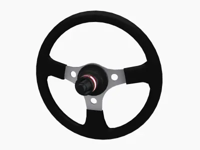 Strange Pro steering wheel Low-poly 3D model