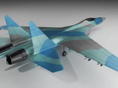 SU-27X - Jet fighter  Free 3D model