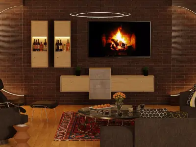 AlphaB2B CITY6031 Tv Set Free low-poly 3D model