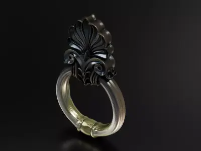 Old door knocker 2 3D print model