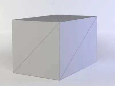 Paper box Low-poly 3D model