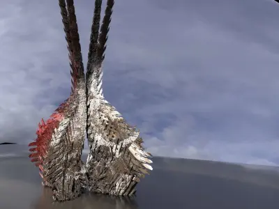 Arch Dragon Claw Mountain Winter 3D model