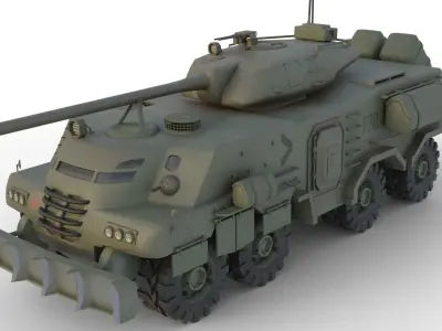 Apc Tank Low-poly 3D model