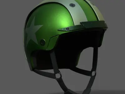 Helmet scifi fantasy bike racer Generic military human  Low-poly 3D model