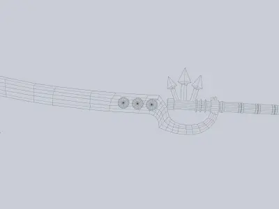 Demonic blade Low-poly 3D model order