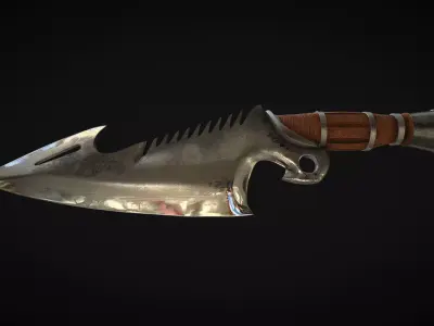 Vintage Pirate Knife Low-poly 3D model