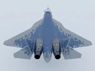 SUKHOI SU-57 FIGHTER JET 3D model