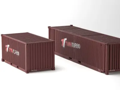 Container cargo PBR 3D model