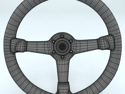 Steering Wheel Sparco L575 Red 3D model