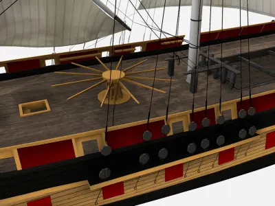 HMS Bounty - Pirate Ship Galleon Low-poly 3D model