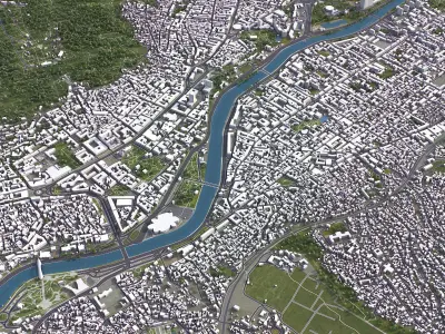 Tbilisi Low-poly 3D model