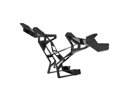 big spoiler rear flooot 3D model