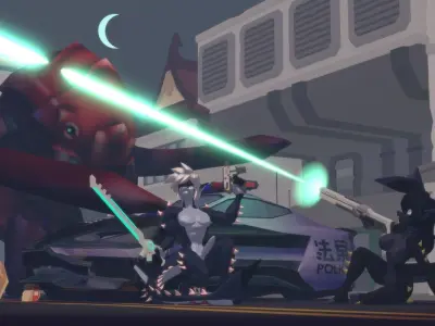 Acheron Isonade Nude Low-poly 3D model