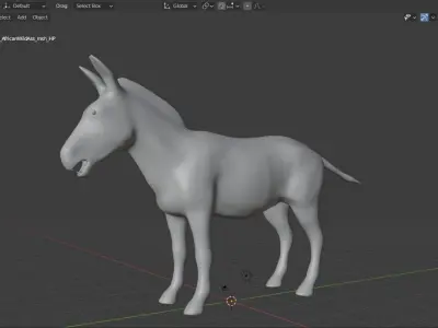 Donkey Animal For Games and Animation Low-poly 3D model