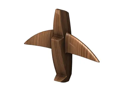 Wood airplane toy 3D print model
