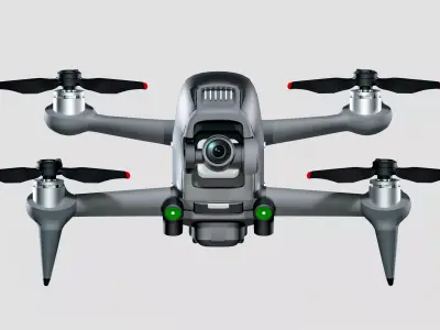 DJI FPV Drone Low-poly 3D model
