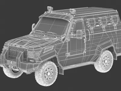 Alpine Armored CUDA Tactical SWATAPC Military Riot Police 3D model