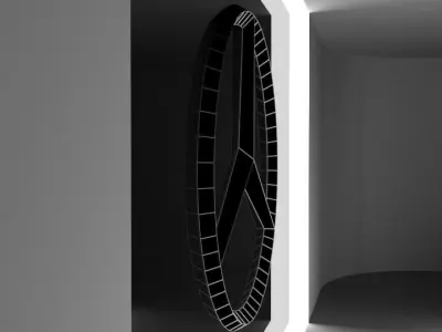 MERCEDES LOGO Low-poly 3D model