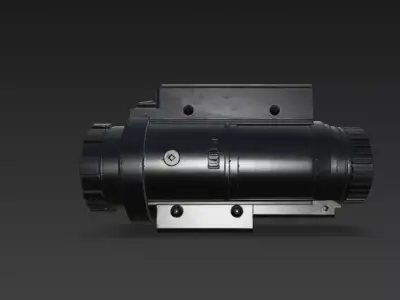 Tactical Flashlight 3D Model 3D model