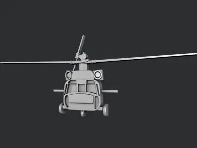 STL models for 3D printing and CNC Blackhawk helicopter 3D print model
