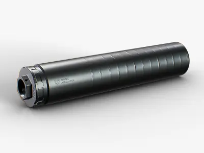 Primal 458 caliber suppressor Low-poly 3D model