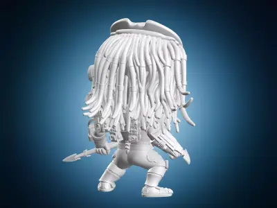 Chibi Predator Action Pose 3D print model