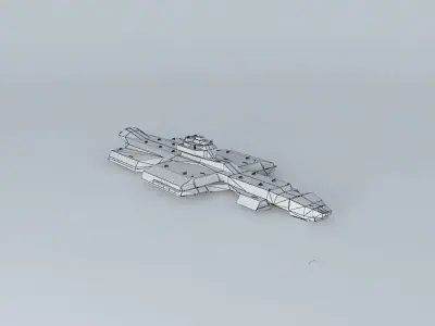 XAC Invader Space aircraft class Free 3D model