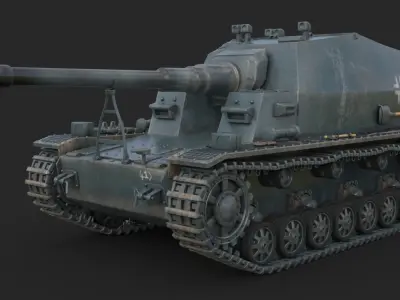 Tank K18 Auf Panzer Vray  3D model