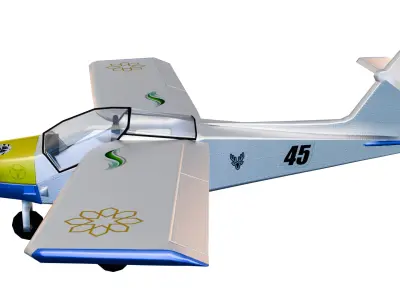 Safari Plane - Medium Poly Game-Ready 3D Model Low-poly 3D model
