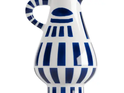 Sargadelos Bird Bud Vase in color Blue 3D model