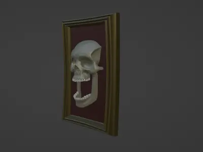 Skull in Frame 3DModel part of the Halloween package 3D model