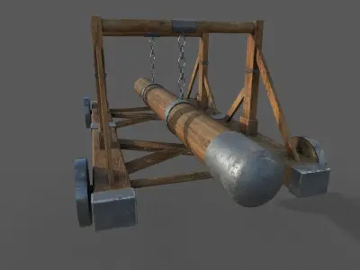 Battering Ram Low-poly 3D model Low-poly 3D model