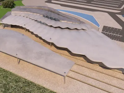 0125 - Train Station Architecture Project 3D model