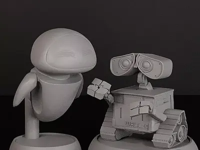 WALL-E and EVE STL Models 3D print model