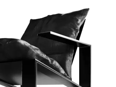 Divego Black Armchair  Free low-poly 3D model