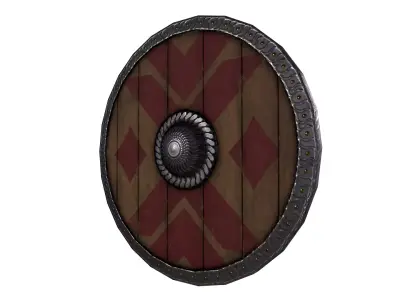 Warrior Shield Low poly 3d model Free low-poly 3D model