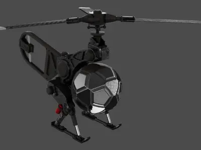 Copter Drone Low-poly 3D model