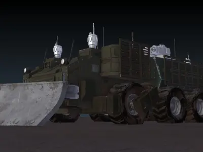 Armored Vehicle high poly concept 3D model