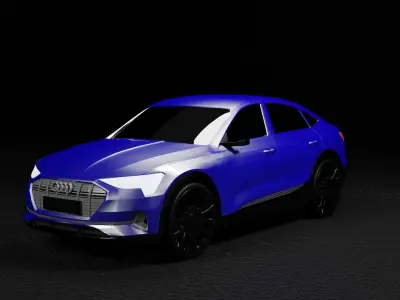 Audi E-tron Sportback Free low-poly 3D model