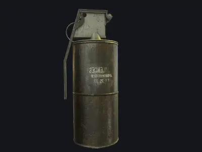 Iron Grenade Low-Poly 3D Models Low-poly 3D model