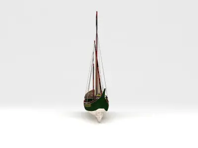 3D Ottoman Boat model 3D model