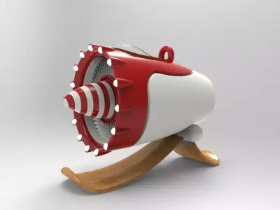 Santas New Sleigh Free 3D model
