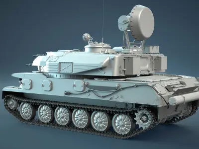 ZSU-23-4 Shilka High-Poly 3D model