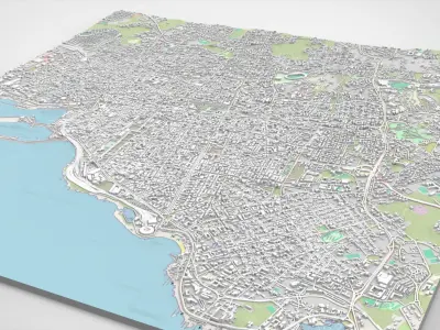 Cityscape Catania Sicily Italy 3D model