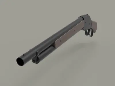 Winchester shotgun model 1887 3D model