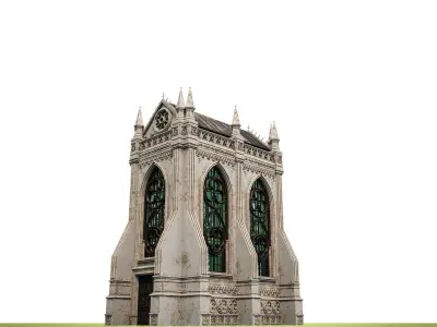 GOTHIC CASTLE BUILDING 9 Low-poly 3D model