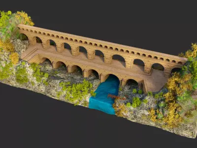 Pont du Gard 3D model