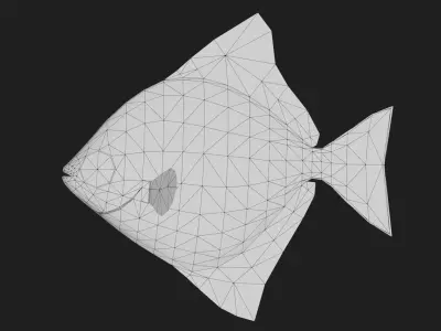 Pomfret Low-poly 3D model